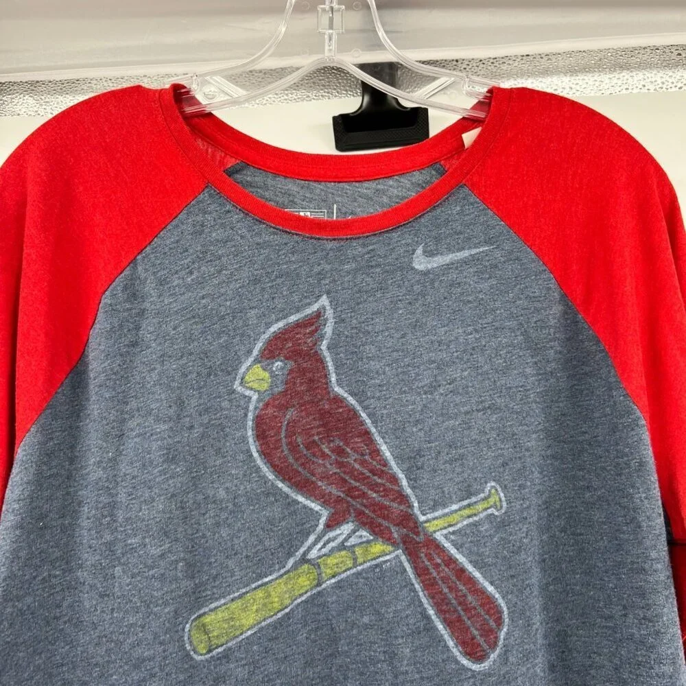 Nike Womens St. Louis Cardinal Raglan Top 3/4 Sleeve MLB Size XL